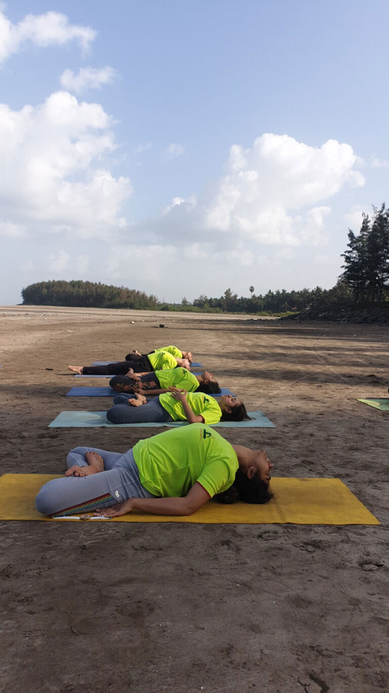NAYI students practising yoga